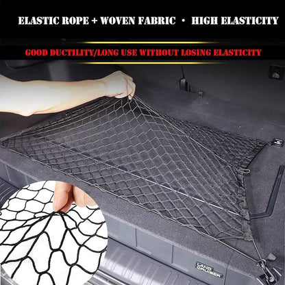 Rear Trunk Organizer Cargo Net for Suitable for 2024 2025 2026 Toyota Land Cruiser 250 1958 Prado Lc250 J250, Floor Style Cargo Net for SUV–Premium Mesh Car Trunk Organizer Vehicle Carrier Storage
