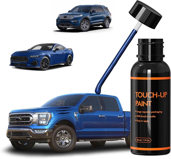 B3 Atlas Blue Touch Up Paint for Ford, DIY Car Paint Scratch Repair Kit, Automotive Paints, Quick & Easy Fix Scratch Repair for F-150/Mustang/Escape/Bronco/Responder/Explorer/Edge/Maverick