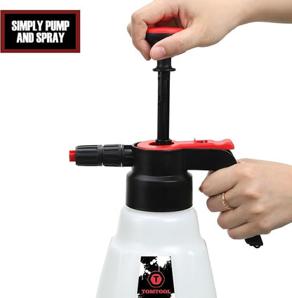 Foam Sprayer, Foaming Pump Blaster Hand Pressure Snow Foaming Cannon Water Blaster, Hand Pressurized Soap Sprayer Manual Foam Cannon Car Wash