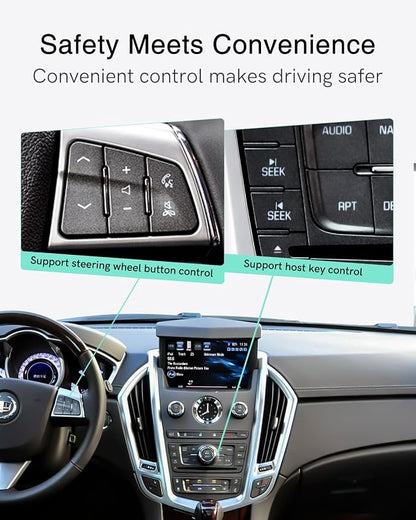 Car Bluetooth Adapter Compatible for 2010-2012 Cadillac SRX with USB Port,High-Resolution Audio Bluetooth Receiver iPod Music Sourse