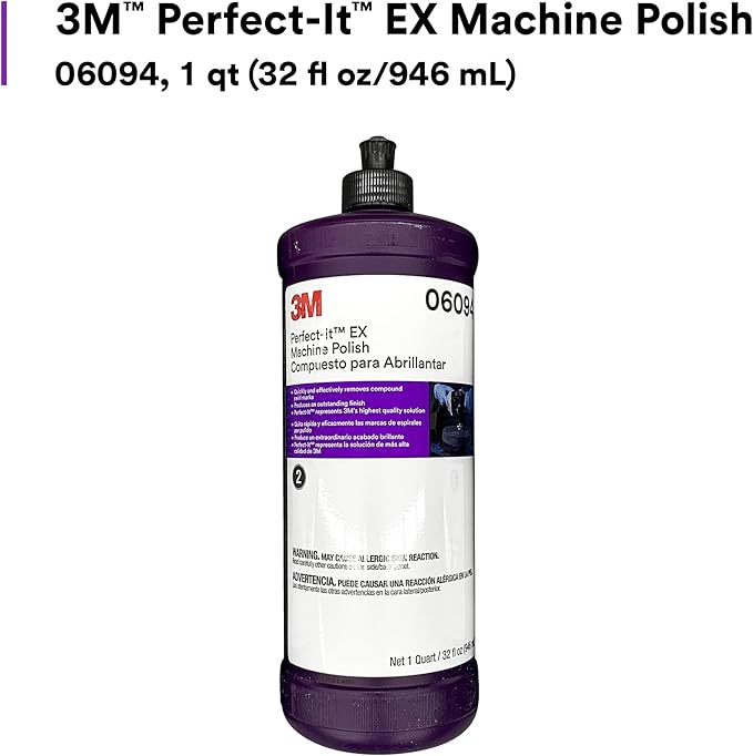 3M Perfect-It EX Machine Polish, 06094, High Performing, 1 qt (32 fl oz/946 mL)
