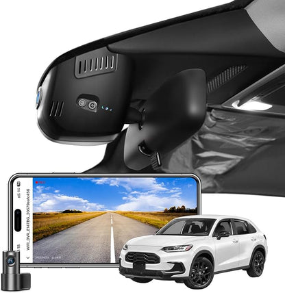 Mangoal Front 4K & Rear 1080p Dash Cam Custom fit for Honda HRV Gen3 RU 2023-2026(Model B), Integrated OEM Look, UHD 2160P Video, WiFi & App, GPS, 128GB Card