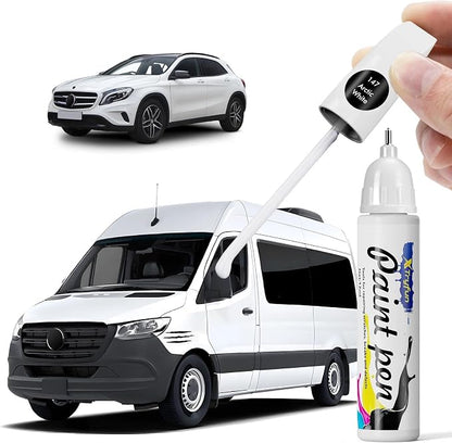 147 Arctic White Touch Up Paint Compatible with Mercedes Benz, DIY Car Paint Scratch Repair, Quick & Easy Fix Automotive Scratch Repair for Sprinter/Metris/Vito/Viano
