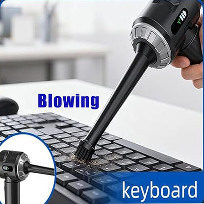 Sycoodeal Handheld Car Vacuum Cleaner, 25000PA Strong Cyclonic Suction Portable Mini Vacuum Cordless with Digital Display Lightweight Handheld for Pet Hair, Car, Home, Office, Kitchen(Silver)