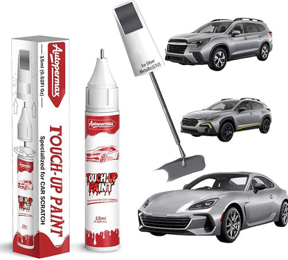 G1U Ice Silver Metallic Car Touch Up Paint for Subaru, Color Accurate Two-In-One Car Paint Scratch Repair Pen, Professional Scratch Remover for Vehicles Chips and Nicks Scuff