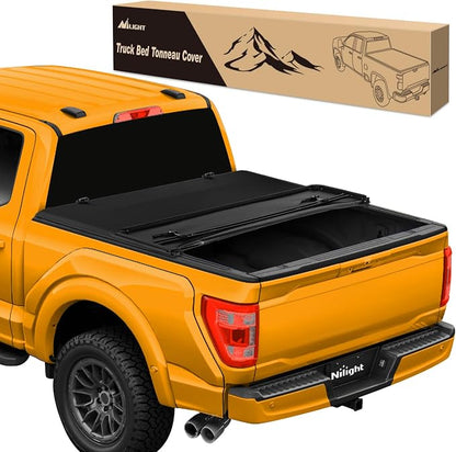 Nilight Soft Tri-fold Truck Bed Tonneau Cover Compatible with Ford F150 2015-2026, All-Weather Low Profile Cargo Protection-5.5ft
