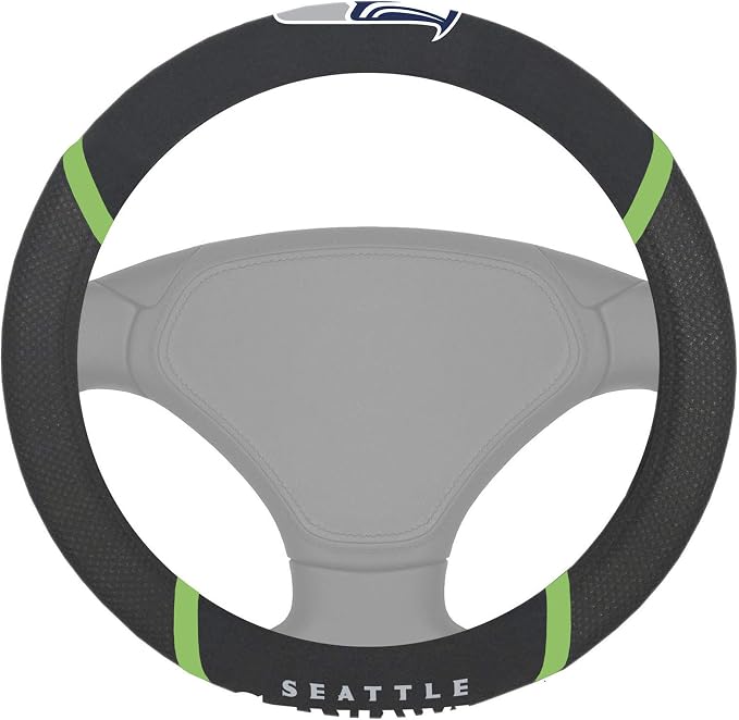 FANMATS NFL Unisex-Adult Embroidered Steering Wheel Cover
