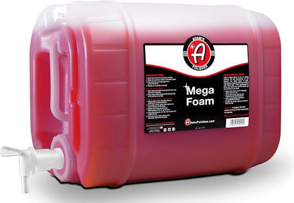 Adam’s Mega Foam (5 Gallon) - pH Neutral, Ultra Concentrated for Foam Cannon, Foaming Spray Gun, or Bucket – Safe for Wax, Sealants & Ceramic Coating – High Suds Car Cleaner