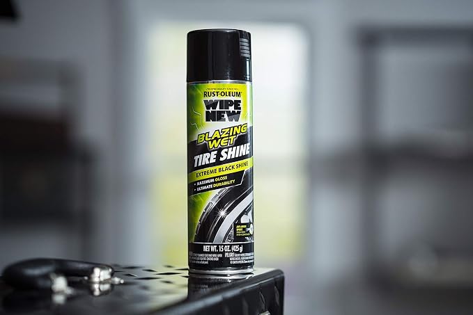 Wipe New 365324 Blazing Wet Tire Shine, Black 15 Ounce (Pack of 2)