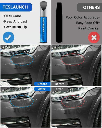 728 Thunder Grey Metallic Touch Up Paint Compatible with Volvo Exact Match Touch Up Paint Car Scratch Repair