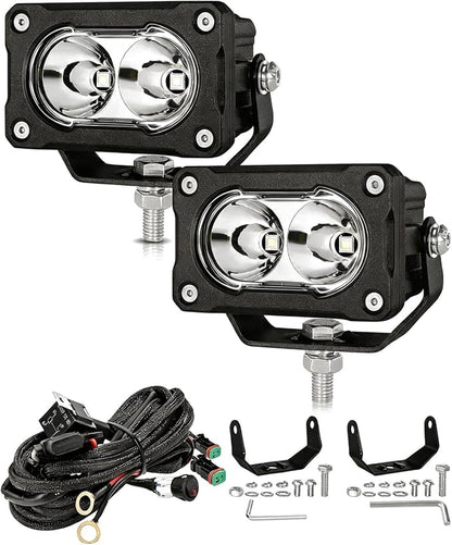 2PCS 3 Inch LED Pod Lights 40W Small Surron Driving Lights | Spot Beam Off Road 4x4 CREE Ditch Lights Super Bright Work Light Cube LED Bumper Lights Fog Light for Truck ATV Motorcycle