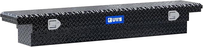 UWS EC10552 69-Inch Gloss Black Heavy-Wall Aluminum Slim Truck Tool Box with Low Profile, RigidCore Lid