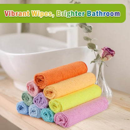 AIDEA Microfiber Cleaning Cloth, 20PK, Colorful Lint-Free Vibrant Cleaning Rags, Microfiber Towels for Cars, Wash Cloths, Dusting Cloth for Home, Window, Cleaning Supplies, 11.5"×11.5"