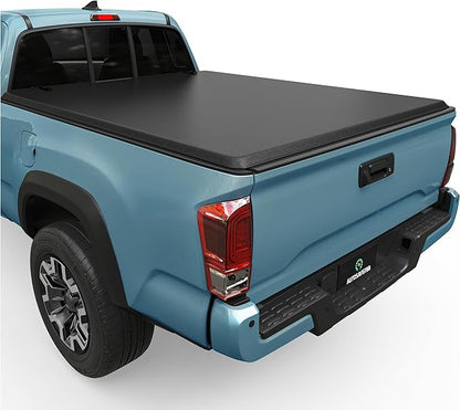 AUTOSAVER88 Soft Roll Up Truck Bed Tonneau Cover Compatible with 2016-2023 Toyota Tacoma (Excl. Trail Edition) 5ft Bed with Deck Rail System