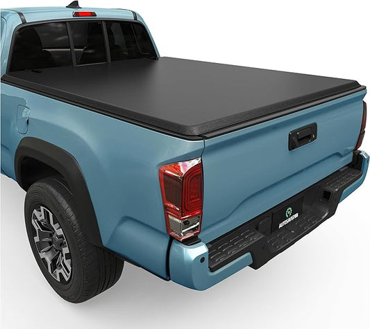 AUTOSAVER88 Soft Roll Up Truck Bed Tonneau Cover Compatible with 2016-2023 Toyota Tacoma (Excl. Trail Edition) 5ft Bed with Deck Rail System
