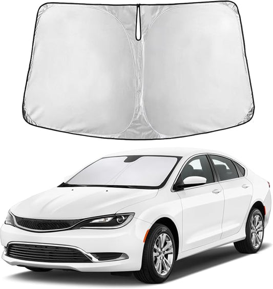 EcoNour Windshield Sunshade Compatible for Chrysler 200 2011-2016 2017 2018, Sun Visor for Front Windshield & Window Sun Shade Cover, UV Heat Blocker & Protector, Car Accessories