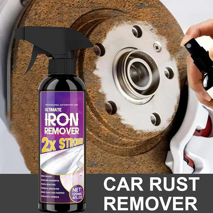 Rust Remover Spray for Metal, Car Rust Remover, 120ml Wheel Cleaner Spray, Multipurpose Iron Stain Removal for Car Detailing, Paint Wheels RV Boat Motorcycle
