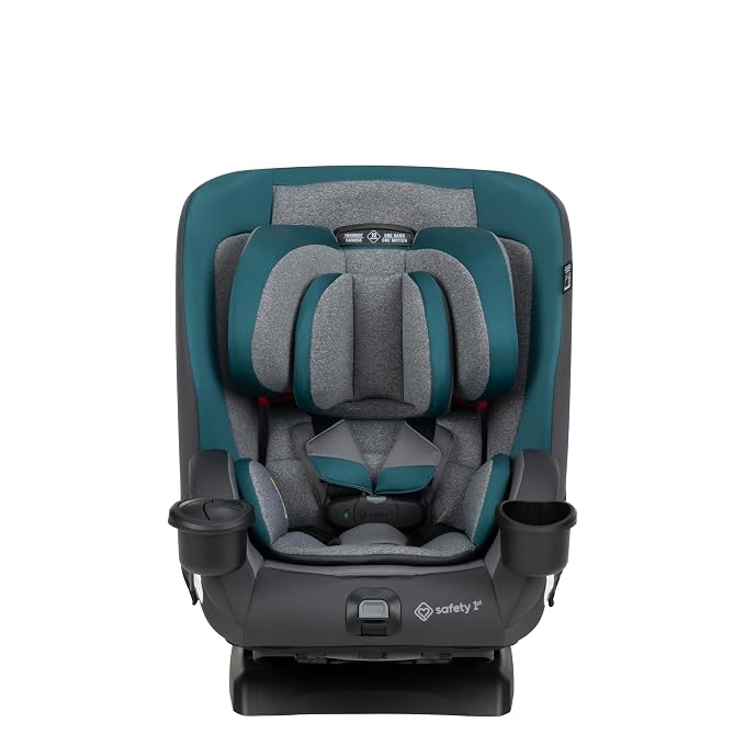 Safety 1st EverSlim 4-in-1 Convertible Car Seat, SecureTech Chest Clip, Ultra-Slim, 4-Mode Infant to Booster, Baby Car Seat, 5-100 lbs, Memory Foam, Fiddlehead