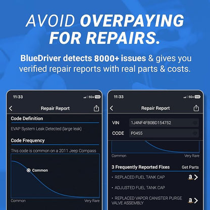 BlueDriver Pro Next Gen OBD2 Scanner – No Subscription, Bluetooth Car Code Reader for iPhone & Android – Diagnose 8000+ Issues, ABS SRS TPMS, Repair Reports, Vehicles 1996+