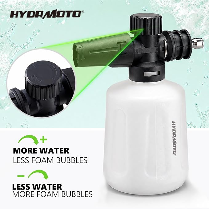 Foam Cannon for Pressure Washer, Adjustable Snow Foam Blaster with 1/4" Quick Connector, 0.11 Gallon(400ml) Foam Bottle for Car Wash, Electric Pressure Washer Accessories