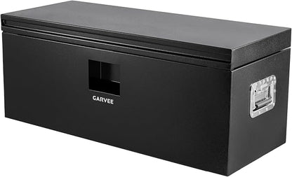 Garvee 36 Inch Black Steel Truck Bed Tool Box, Trailer Tongue Box, Truck Storage Organizer Tool Chest For Truck Bed, RV, Trailer