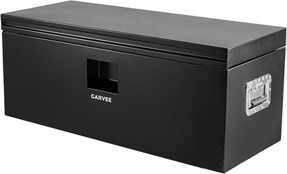 Garvee Black Steel Truck Bed Tool Box, Trailer Tongue Box, Truck Storage Organizer Tool Chest For Truck Bed, RV, Trailer (48 in x 15 in x 15 in)