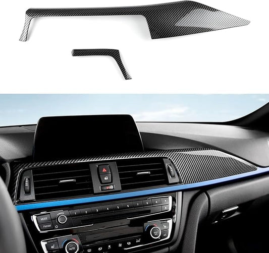 for BMW F30 Dashboard Panel Cover, ABS Carbon Fiber Style Car Center Console Interior Trim for 2013-2018 BMW 3 Series F30 F31 F32 F33 F34 F36 328i 320i 335i 330i 435i 420i 430i 440i 425i