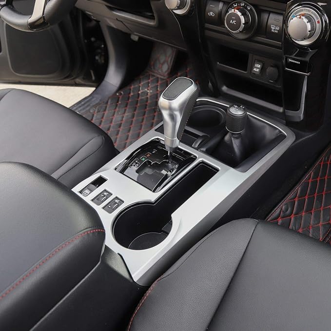 JeCar Car Gear Shift Panel Cover Trim Decoration Frame for Toyota 4Runner 2010-2020 (Silver)