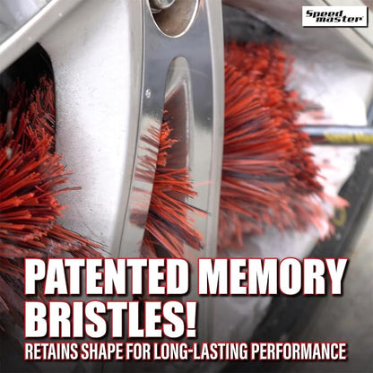 Speed Master Wheel Brush | Memory Foam Bristles | Safe on All Wheel Types | Clean Your Wheels with Ease!