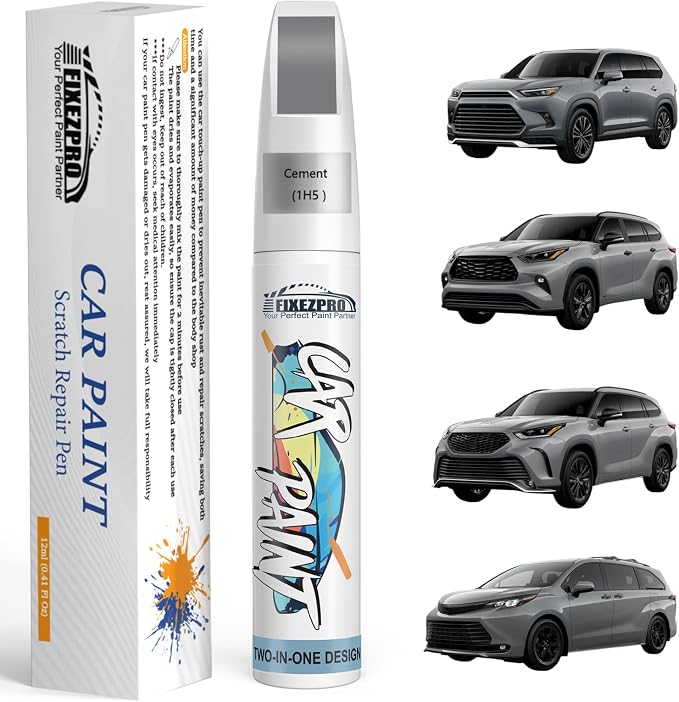 1H5 Cement Car Touch Up Paint for Toyota, Color Match Auto Paint Repair Pen,Professional Car Scratch Repair Remover Pen Quick & Easy to Use