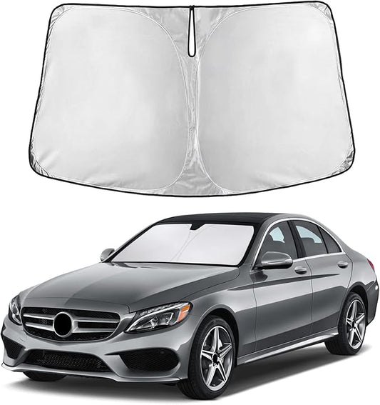 EcoNour Windshield Sunshade Compatible for Mercedes Benz S Class 2015-2023 2024 2025, Sun Visor for Front Windshield & Window Sun Shade Cover, UV Heat Blocker & Protector, Car Accessories