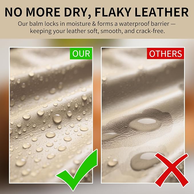 Leather Recoloring Balm and Leather Repair Kit for Furniture, Beige Leather Dye for Couches, Car Seats, Leather Paint & Stain for Sofa, Chairs, Bags, and More