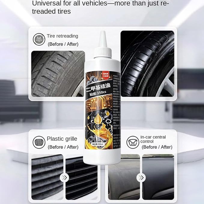 Genérico Tyre Shine 500 ml, Tyre Shine for Cars, Trailers, Vehicle, Automotive Maintenance, Motorcycle, Truck and SUV