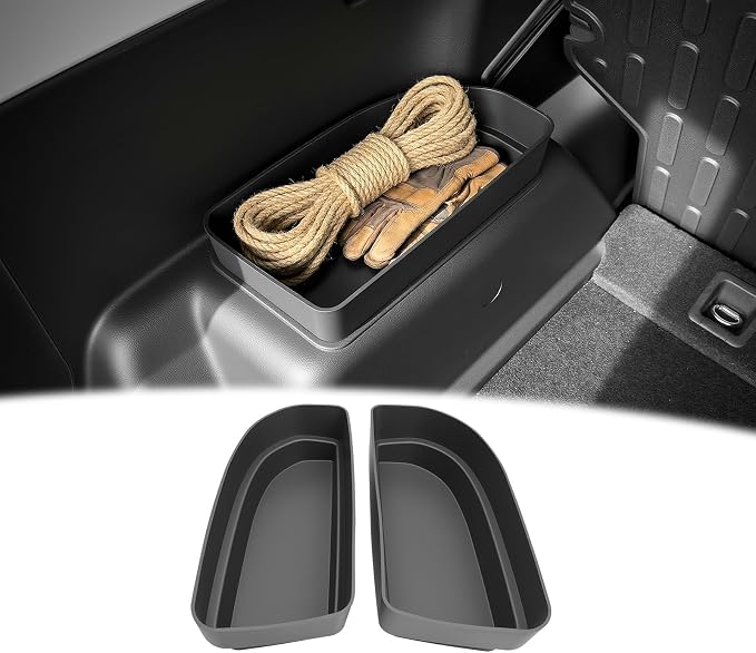 Rear Trunk Organizer for 2010-2024 Toyota 4Runner 5-Seat 2nd Row Accessories, Storage Bin Trunk Side Storage Box Cargo Tray for 10-24 4 Runner(Upper Side,Not for 7-Seat)