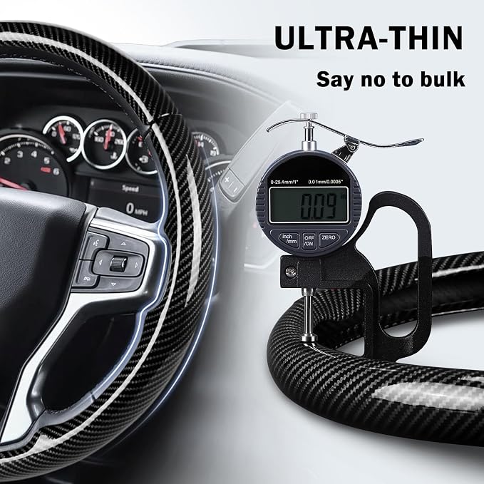 Steering Wheel Cover for Chevy Silverado 1500 2019-Present/ 2500 3500 2020-Present/Blazer 2019-Present (Gasoline Models)/ Suburban Tahoe 2021-2024, Car Steering Wheel Cover Accessories for Chevrolet