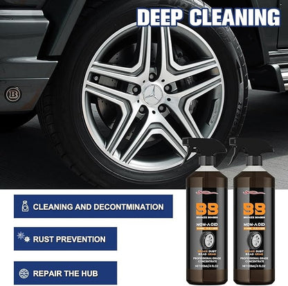 6 PACK Upgraded Bronze Bomber Wheel Cleaner, Tire Cleaner,- Safe on Chrome and All Wheel Finishes - Brake Dust, Dirt, Browning, Grease, and Grime Remover USA