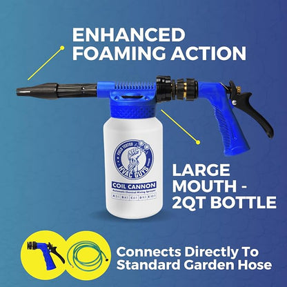 HVAC Guys Coil Cannon | AC Coil Cleaner Automatic Foaming Mixing Sprayer | Compatible with All Cleaners & Chemicals | 5 Dilution Ratios