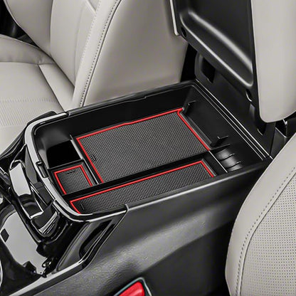HGWEI Center Console Organizer Compatible with Kia Telluride 2020 2021 2022 2023 2024 2025 2026 Interior Accessories Insert Tray Coin Holder Armrest Secondary Storage Box, Red
