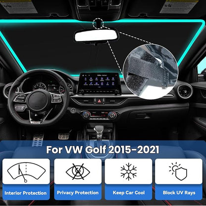 Windshield Sun Shade Custom-Fit for Volkswagen VW Golf 2015-2021
