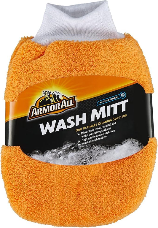Armor All Microfiber Car Wash Mitt, Car Wash Supplies for Cars, Trucks and Motorcycles