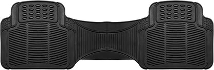 FH Group Car Floor Mats - Heavy-Duty Rubber Floor Mats for Cars, Universal Fit Rear Set, Trimmable Automotive Floor Mats, ClimaProof Floor Mats For Most Sedan, SUV, Truck Floor Mats Black