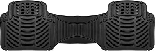FH Group Car Floor Mats - Heavy-Duty Rubber Floor Mats for Cars, Universal Fit Rear Set, Trimmable Automotive Floor Mats, ClimaProof Floor Mats For Most Sedan, SUV, Truck Floor Mats Black