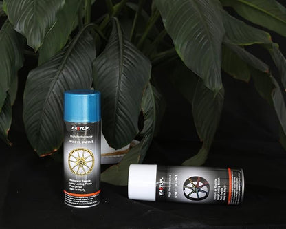 EASTUP Premium Metallic Flash Light Blue Acrylic Enamel Wheel Paint - Brilliant Finish, High Durability, Fade-resistant, Quick Drying Rim Coating Spray Paint.
