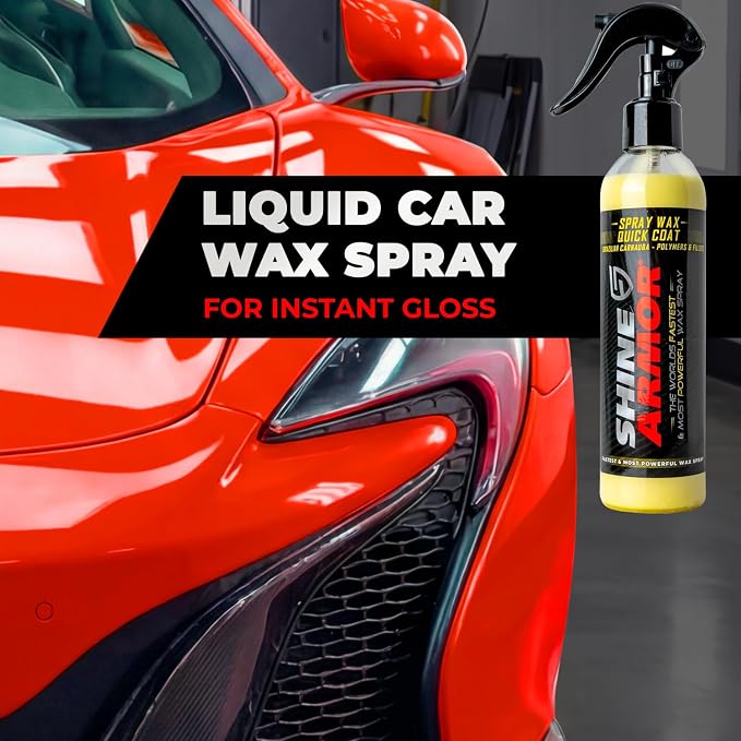 Car Spray Wax for Car Detailing - Quick and Easy Carnauba Liquid Car Wax Spray for Instant Gloss and Protection - Multi Surface Premium Brazilian Carnauba Car Wax Polish for All Vehicle Types