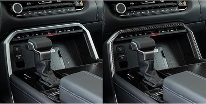 NVCNX Real Premium Carbon Fiber for Toyota Tundra 2022-2026 / Sequoia 2023-2026 2024 2025 Truck Pickup SUV Car Center Console Frame Cover Interior Trim Accessories Thick Overlay Sticker Decal 1PC