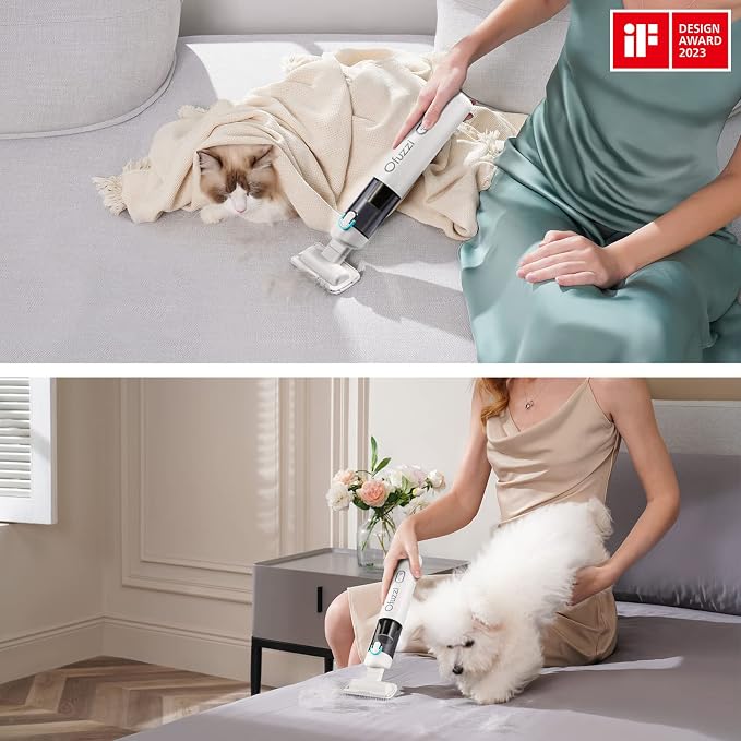 Ofuzzi H8 Apex Car Vacuum Cleaner, Portable Handheld Vacuum Cleaner with 12000Pa High Power, Ultra-Lightweight 1.2lbs, USB-C Fast Charging, Mini Car Vacuum for Car, Home, Pet Hair,