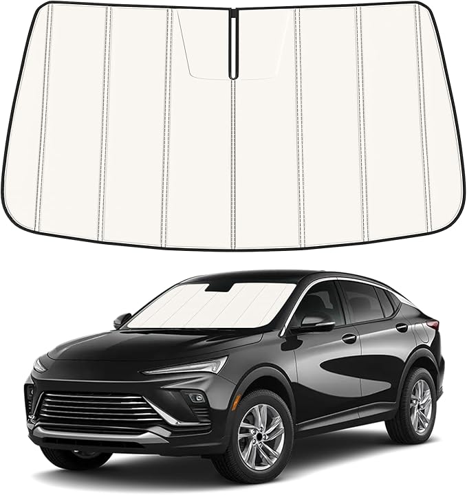 Windshield Sun Shade for Buick Envista 2024-2025 2026, Front Window Visor Accessories, Folding Design Blocks Heat & UV Rays Maintain Cool Interior and Save Space