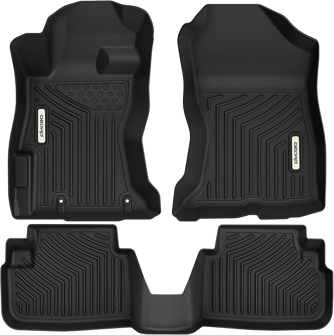 OEDRO Floor Mats for 2018-2023 Subaru Crosstrek / 2018-2023 Impreza, Custom Fit for Subaru Crosstrek Accessories TPE All Weather Waterproof Car Floor Mats, Black