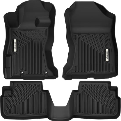 OEDRO Floor Mats for 2018-2023 Subaru Crosstrek / 2018-2023 Impreza, Custom Fit for Subaru Crosstrek Accessories TPE All Weather Waterproof Car Floor Mats, Black