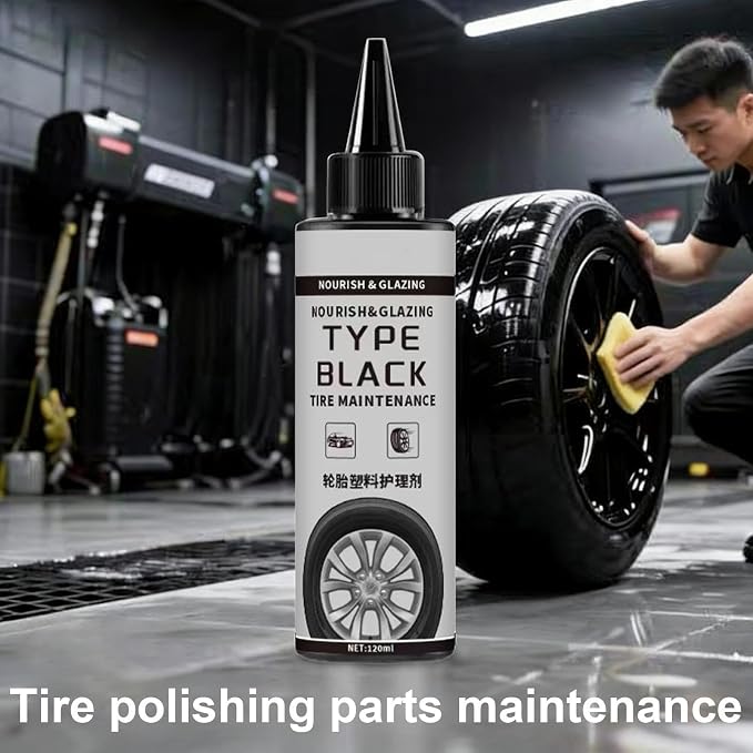 Genérico Car Tire Coating Agent – 120ml Anti-Stain – Tire Shine Restorer Spray | for Professional Drivers & Leading Drivers Garage Van Sedan